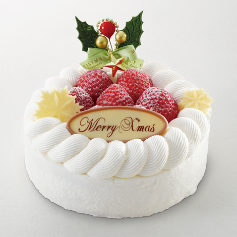 Christmas cake of strawberry