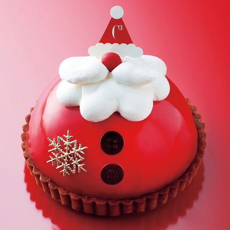 Strawberry Tiramisu Santa Dome