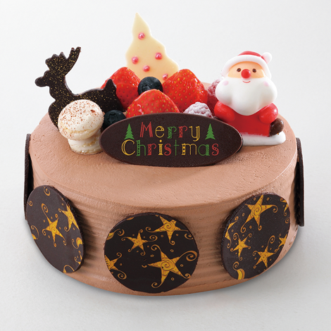 Christmas chocolate raw decoration